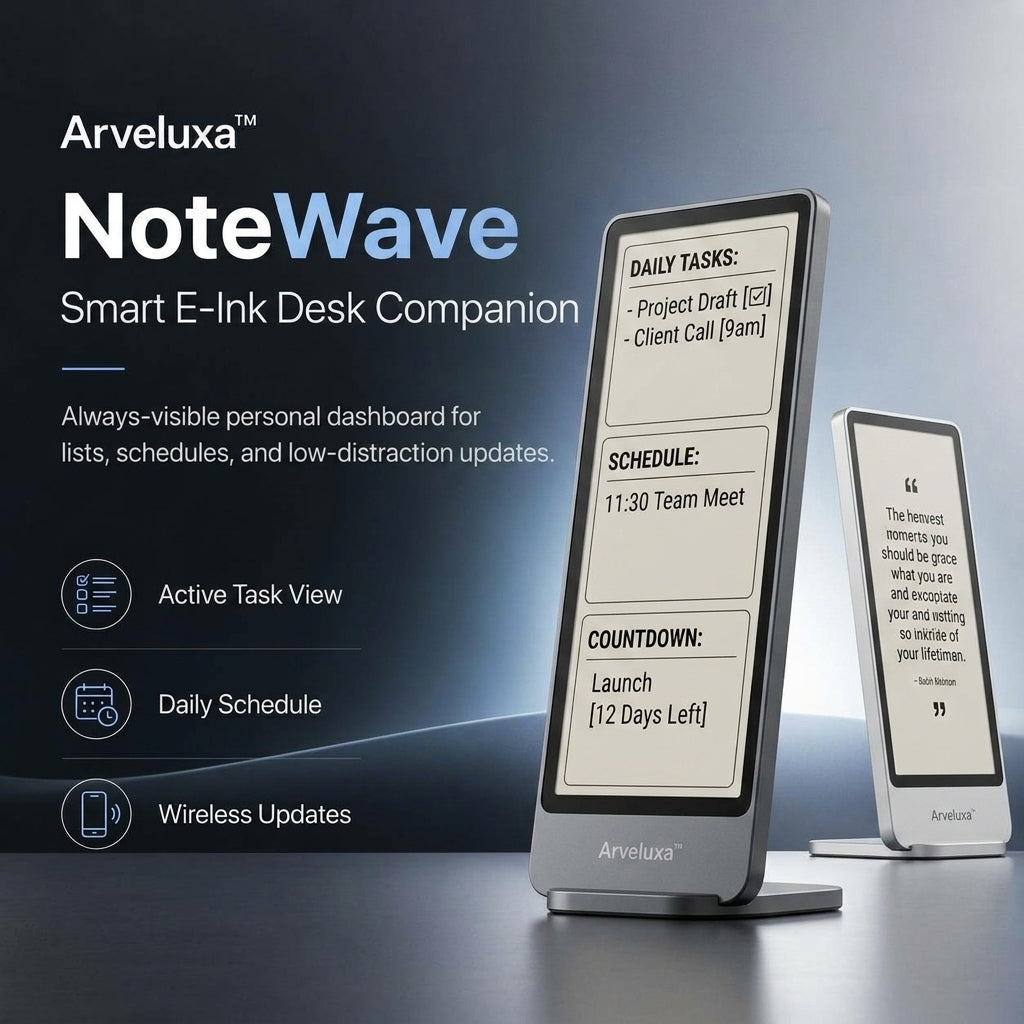 Arveluxa™ NoteWave Smart E-Ink Desk Companion