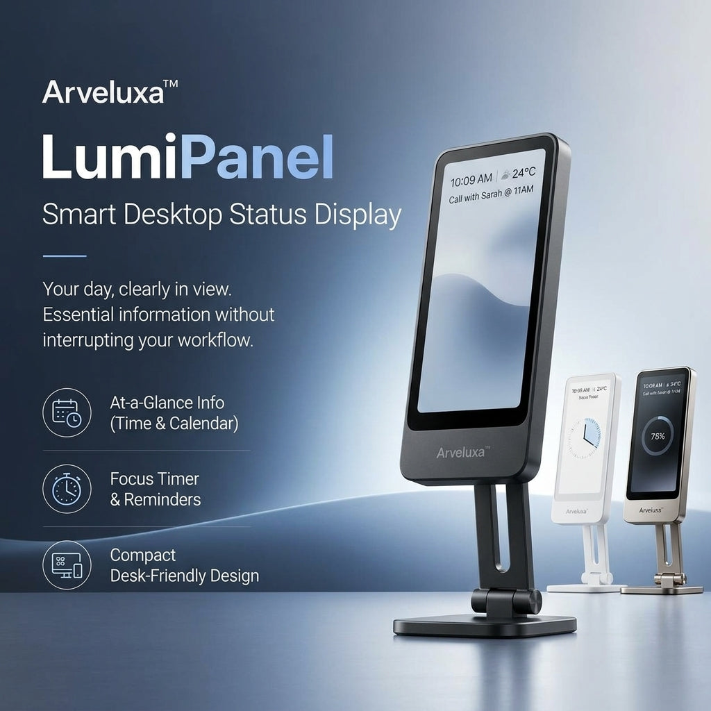 Arveluxa™ LumiPanel Smart Desktop Status Display