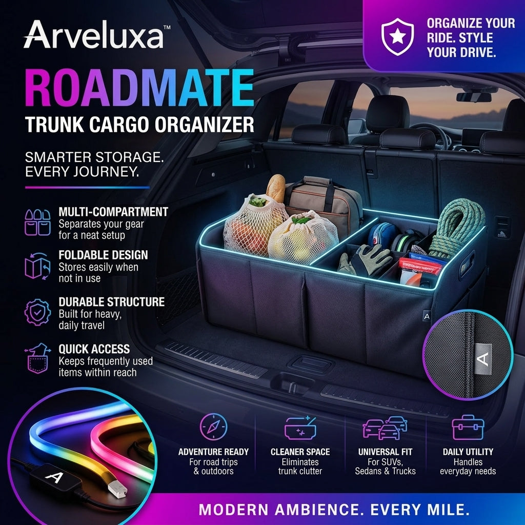 Arveluxa™ RoadMate Trunk Cargo Organizer